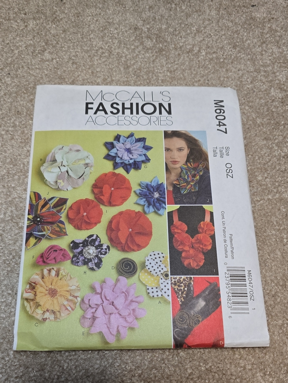 McCall's Fashion Accessories - Floral Fabric Accessory - Uncut